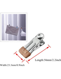 Pinzas de Acero Inoxidable Hahiyo para Ropa Doradas 7PCS 2