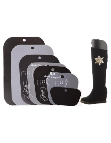 Soporte para Botines Elandy - 2 Pares, 18 Pulgadas, Negro y Transparente