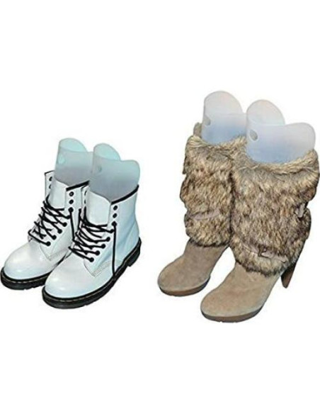 Soporte para Botines Elandy - 2 Pares, 18 Pulgadas, Negro y Transparente