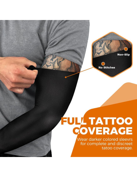 Mangas para Brazos AURUZA UV UPF 50 - 5 Pares Negros