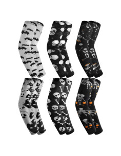 Mangas de Tatuaje Temporal Boao 12 Pcs Halloween UV 39.1x8.9cm