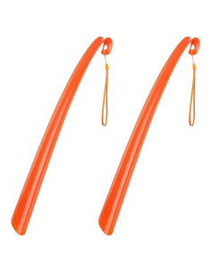 Cuerno de Zapato Mango Largo Plástico 43 cm Unisex Naranja