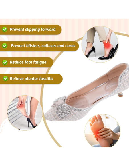 2 Pares de Plantillas de Gel YBEATY para Tacones Altos