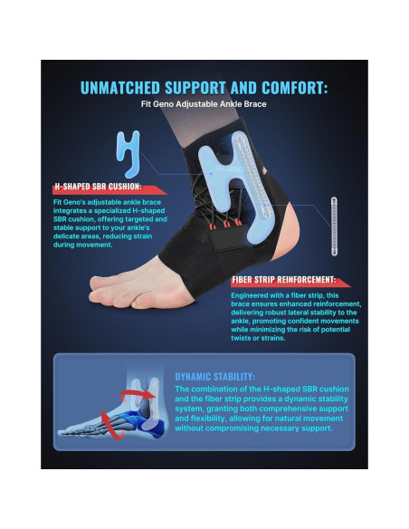 Faja de Tobillo Fit Geno XS/S Izquierda - Soporte Ajustable