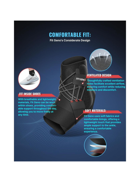 Faja de Tobillo Fit Geno XS/S Izquierda - Soporte Ajustable