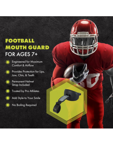 Funda para Boca Damage Control Negro para Fútbol con Correa