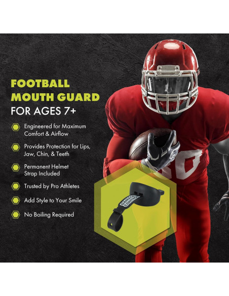 Funda para Boca Damage Control Negro para Fútbol con Correa