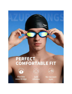 Gafas de natación 7 en 1 AzureWings con gorro y accesorios 2