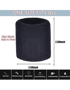 Muñequera Elástica Magicorange para Niños - 2 Pares Absorbentes 2