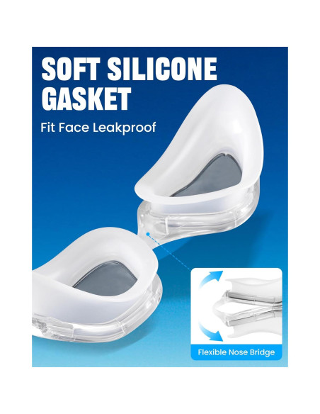 Gafas de natación Keary para adultos, protección UV y anti-vaho