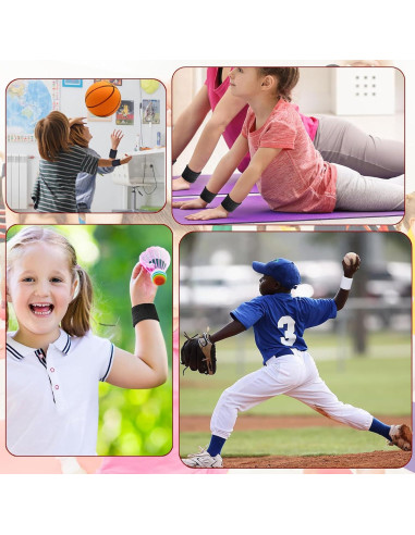 Muñequera Elástica Magicorange para Niños - 2 Pares Absorbentes