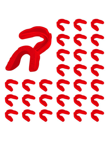 Paquete de 30 Protectores Bucales Rojos Silicona YOFOBU