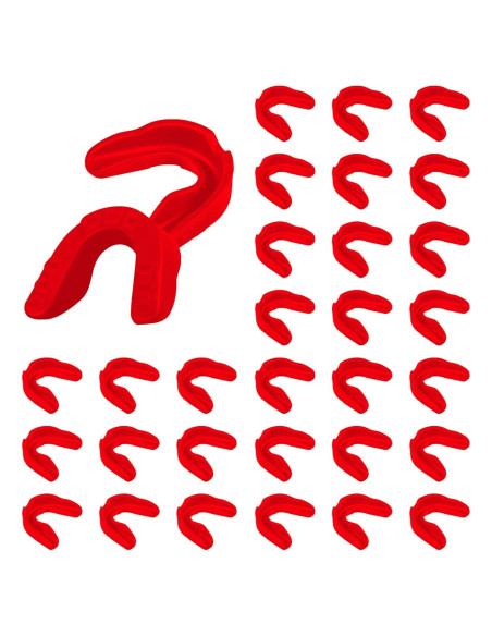 Paquete de 30 Protectores Bucales Rojos Silicona YOFOBU