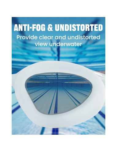 Gafas de natación Keary para adultos, protección UV y anti-vaho