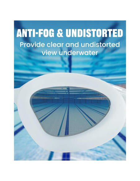 Gafas de natación Keary para adultos, protección UV y anti-vaho