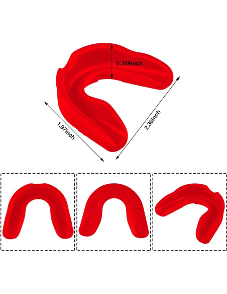 Paquete de 30 Protectores Bucales Rojos Silicona YOFOBU