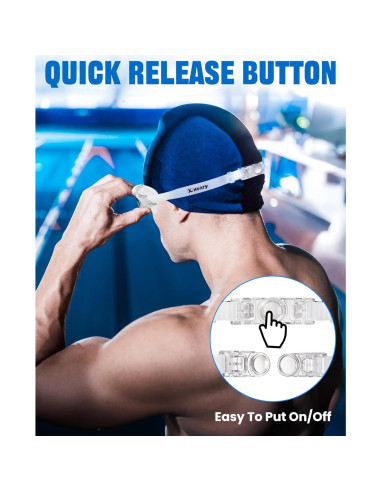 Gafas de natación Keary para adultos, protección UV y anti-vaho