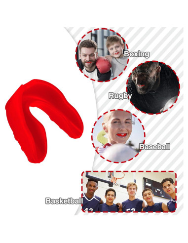 Paquete de 30 Protectores Bucales Rojos Silicona YOFOBU