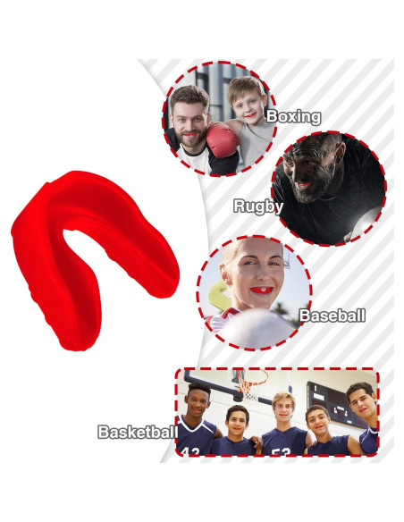 Paquete de 30 Protectores Bucales Rojos Silicona YOFOBU