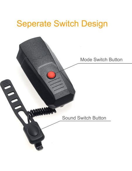 Timbre Eléctrico Coolrunner para Bicicleta - 6 Modos, 100-120 dB