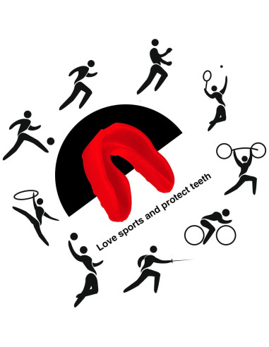 Paquete de 30 Protectores Bucales Rojos Silicona YOFOBU