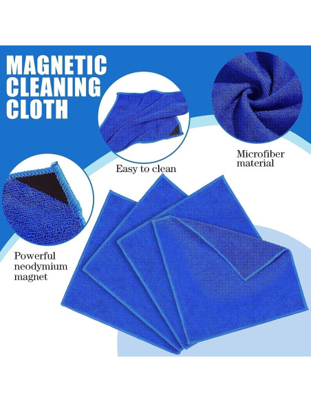 Paños de Limpieza Magnéticos Nuenen 48 Piezas Microfibra 25x25cm