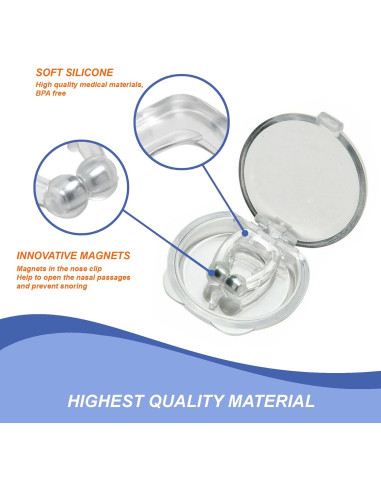 Paquete de 6 Clips Nasales Magnéticos Mobi Lock - Silicona Reutilizable