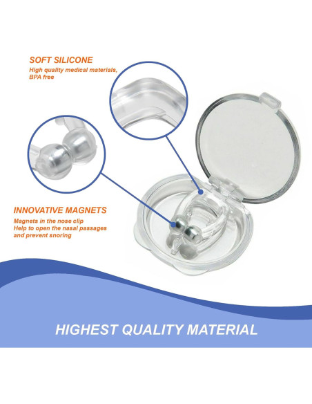 Paquete de 6 Clips Nasales Magnéticos Mobi Lock - Silicona Reutilizable