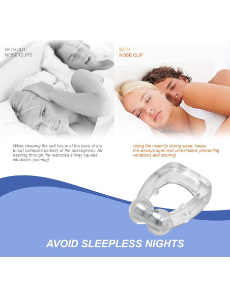 Paquete de 6 Clips Nasales Magnéticos Mobi Lock - Silicona Reutilizable