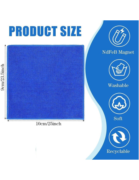 Paños de Limpieza Magnéticos Nuenen 48 Piezas Microfibra 25x25cm