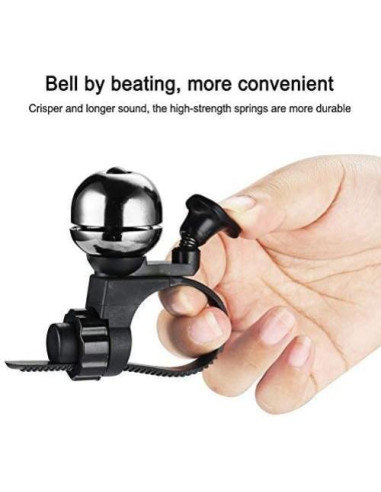 Campana de Bicicleta Accmor Ajustable Gris Titanio 16-38mm