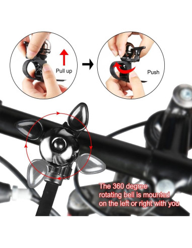 Campana de Bicicleta Accmor Ajustable Gris Titanio 16-38mm