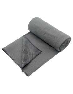 Toalla de Yoga Antideslizante Eunzel Microfibra 185x65cm Gris