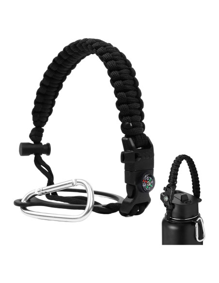 Correa de Mango Paracord SMLBJUTE para Botellas de Agua 0.35-1.89 L