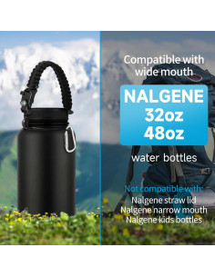 Correa de Mango Paracord SMLBJUTE para Botellas de Agua 0.35-1.89 L 2