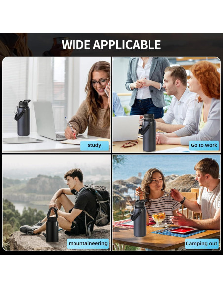 Correa de Mango Paracord SMLBJUTE para Botellas de Agua 0.35-1.89 L