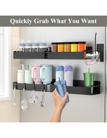 Soporte Magnético para Tazas HuggieGems - Paquete de 4, Negro