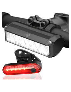 Juego de luces LED recargables KAMSANG para bicicleta