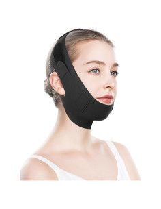 Mascarilla Reutilizable Facial Hpmjz Levantadora Línea V Negro M