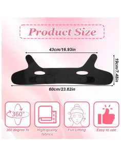 Mascarilla Reutilizable Facial Hpmjz Levantadora Línea V Negro M 2