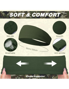 18 Bandas de Sudor Deportivas Wavyknot Unisex Transpirables 2