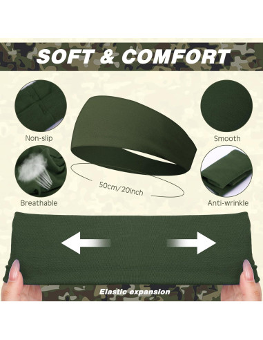 18 Bandas de Sudor Deportivas Wavyknot Unisex Transpirables