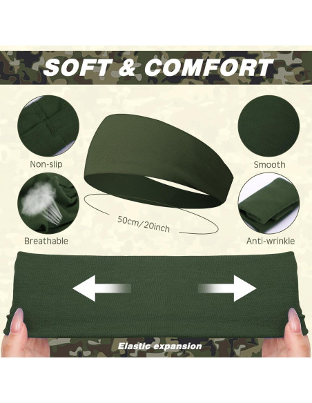 18 Bandas de Sudor Deportivas Wavyknot Unisex Transpirables