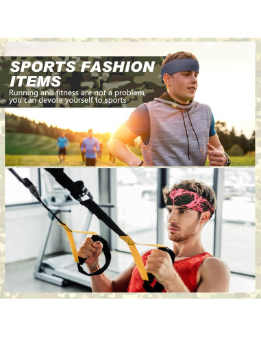 18 Bandas de Sudor Deportivas Wavyknot Unisex Transpirables