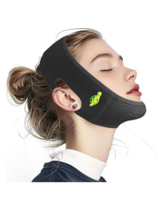 Correa Facial Reutilizable para Dormir - Elevadora V Negra