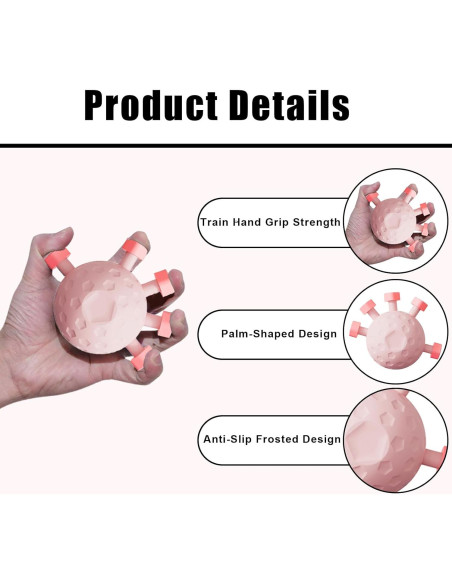 Fortalecedor de Agarre de Dedos Eastrpupira Rosa 0.14 kg