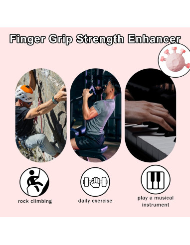 Fortalecedor de Agarre de Dedos Eastrpupira Rosa 0.14 kg