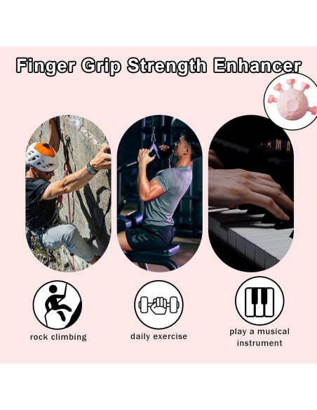 Fortalecedor de Agarre de Dedos Eastrpupira Rosa 0.14 kg