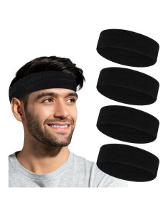 4 Bandas de Sudor HJZHII para Correr y Fitness - Absorbentes