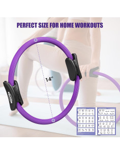 Kit de Pilates ROSAPOAR: Anillo, Pelota y Bandas de Resistencia 2